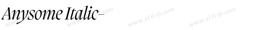 Anysome Italic字体转换 Anysome Italic字体转换